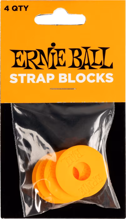 Ernie Ball Strap Blocks Orange - Security Locks für Gurt