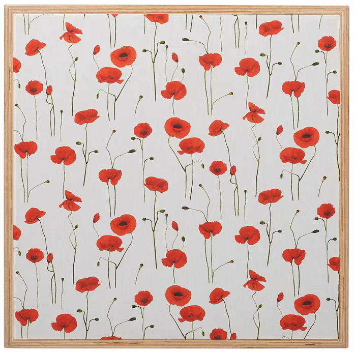 Razzor Acoustics Acoustic frame - Poppies in a light frame 600x600 - Akustisches Bild