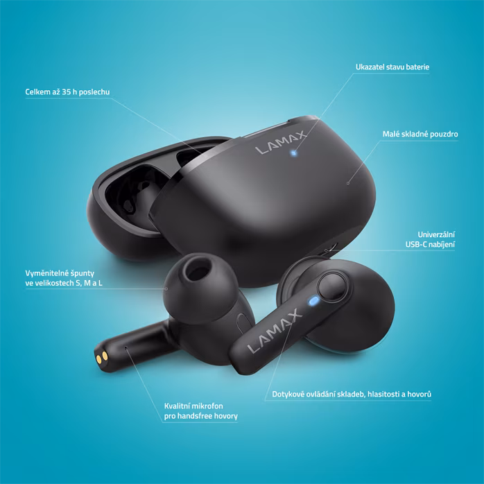 LAMAX Clips1 Play Black - Wireless-Headset