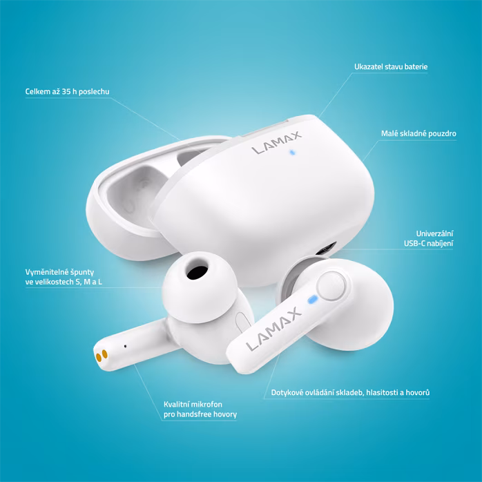 LAMAX Clips1 Play White - Wireless-Headset