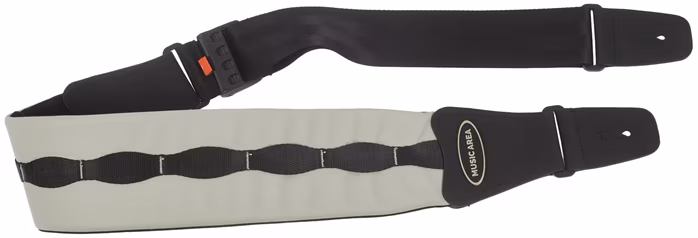 Music Area Strap Gray Wide Long - Gitarrengurt
