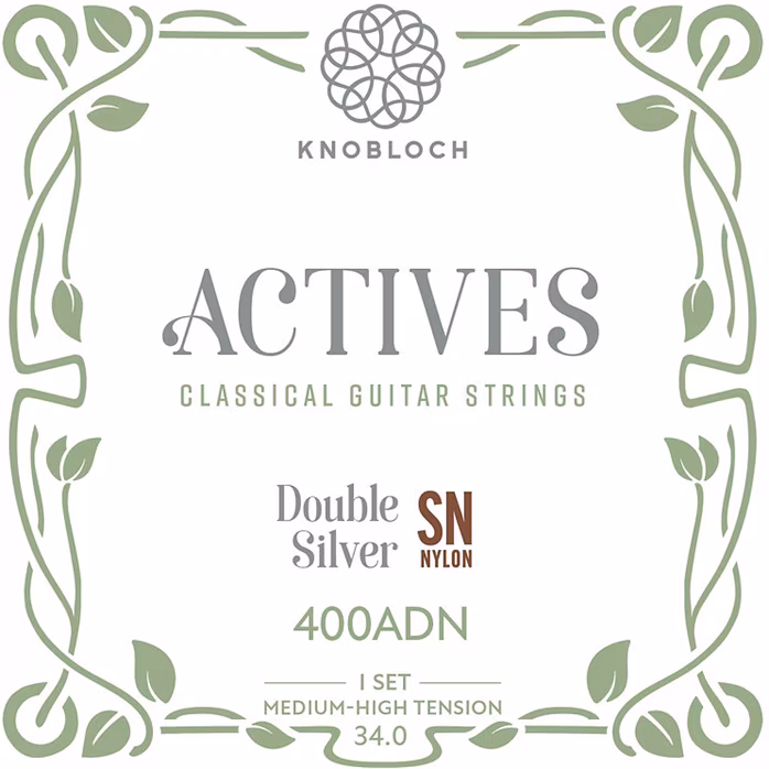 Knobloch ACTIVES Double Silver SN Nylon Medium-High Tension 34.0 - Nylon-Saiten für klassische Gitarre