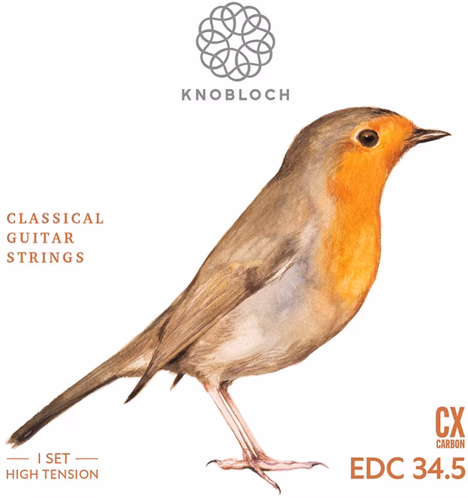 Knobloch ERITHACUS Double Silver CX Carbon High Tension 34.5 - Nylon-Saiten für klassische Gitarre