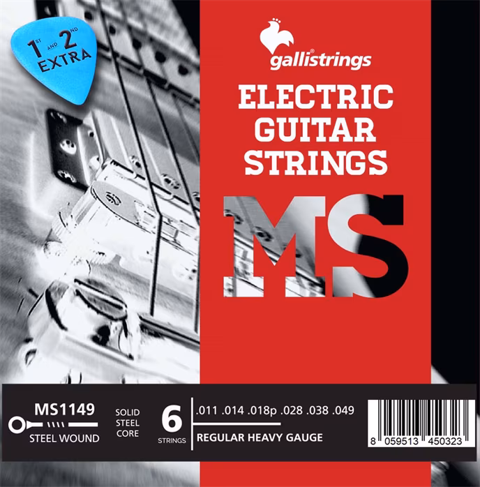 Galli MS1149 Steel Regular Heavy - Saiten für E-Gitarre