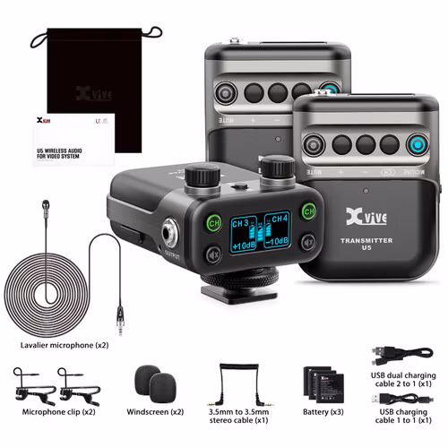 Xvive U5 Bundle, 2x Transmitter + 1x Receiver - Wireless Empfänger/Sender
