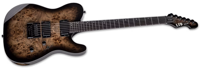 ESP LTD TE-1000 ET Charcoal Burst - E-Gitarre