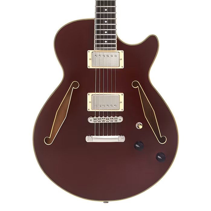 D'Angelico Tour Collection SS Single Cutaway Stop-Bar Tailpie CE Solid Wine - Semiakustische Gitarre