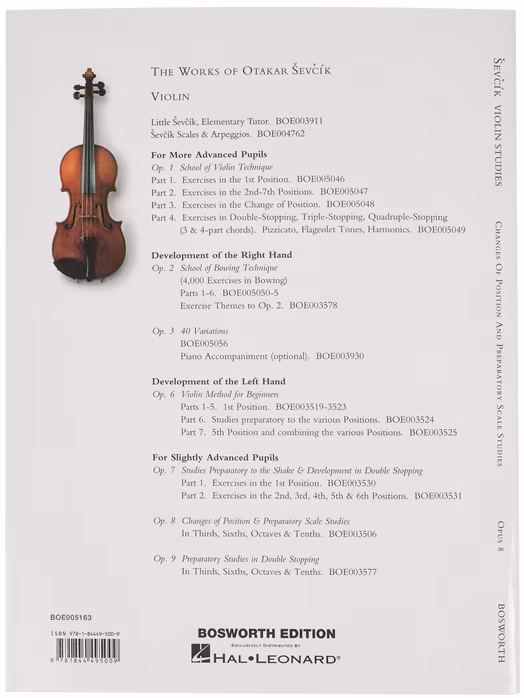 MS Otakar Sevcik: Studies For Violin Op.8 - Geigenschule für Anfänger