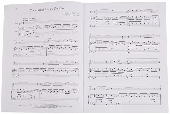 MS Movie Themes for Classical Players - Flute - Noten für Querflöte und Klavier