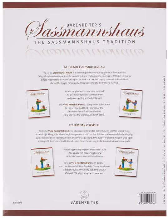 MS Viola Recital Album, svazek 3 - Bratsche-Noten