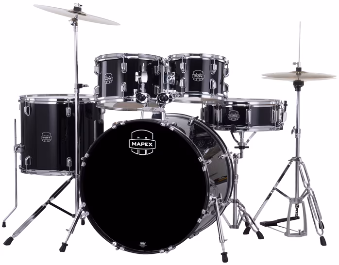 Mapex Comet Rock Set Dark Black - Schlagzeug mit Becken