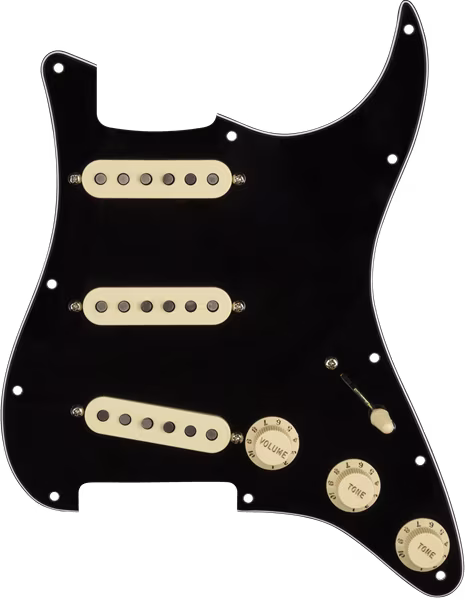 Fender Pre-Wired Pickguard, Strat SSS CUST 69 BWB - Tonabnehmer-Set für E-Gitarre