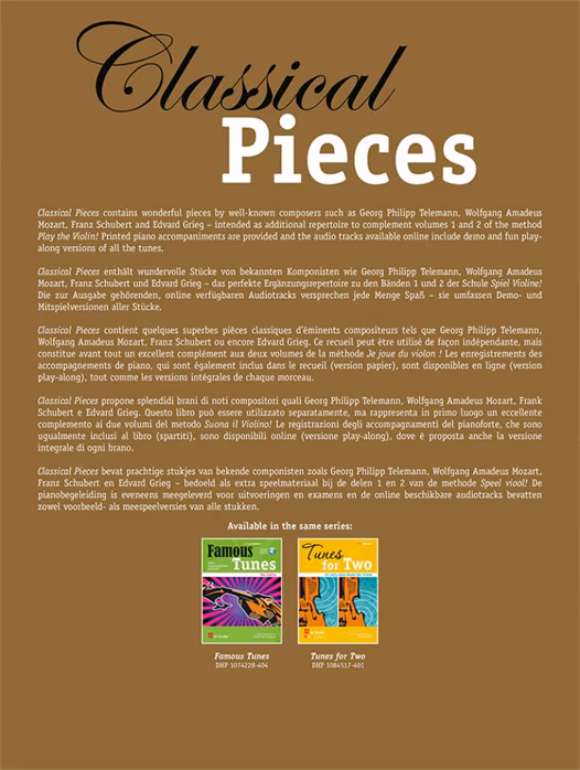 MS Classical Pieces - Noten für Violine