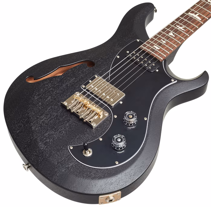 PRS Satin S2 Vela Semi Hollow Charcoal Satin - Semiakustische Gitarre