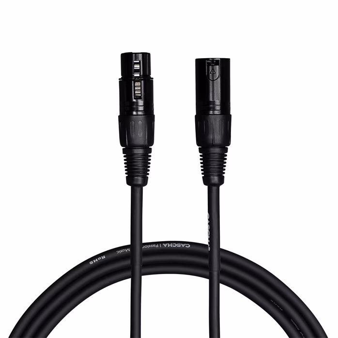 Cascha Standard Line Mic Cable Black 2m - Mikrofonkabel