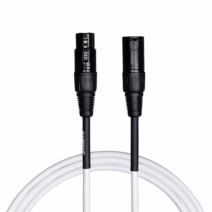 Cascha Standard Line Mic Cable White 3m - Mikrofonkabel