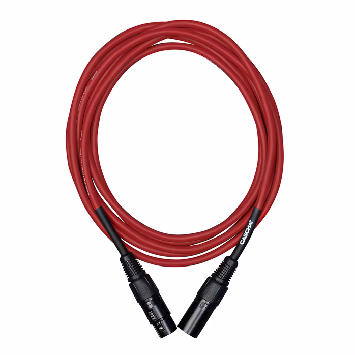 Cascha Standard Line Mic Cable Red 2m - Mikrofonkabel