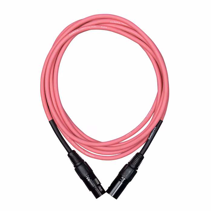 Cascha Standard Line Mic Cable Pink 6m - Mikrofonkabel