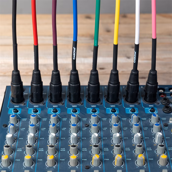 Cascha Standard Line Mic Cable Yellow 3m - Mikrofonkabel