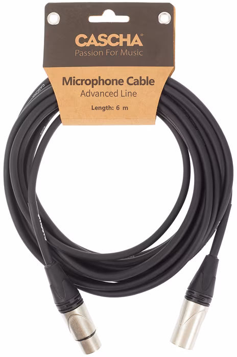 Cascha Advanced Line Mic Cable Black 6m - Mikrofonkabel