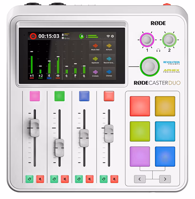 Rode RODECaster Duo (White) - Livestreaming Audio Mixer