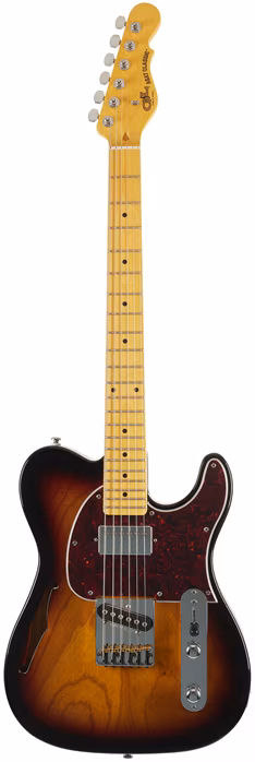 G&L Tribute ASAT Classic Bluesboy Semi-Hollow 3-Tone Sunburst RW - E-Gitarre