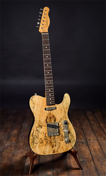 Xotic 2021 XTC-1 Spalted Maple Top Light Aged - E-Gitarre