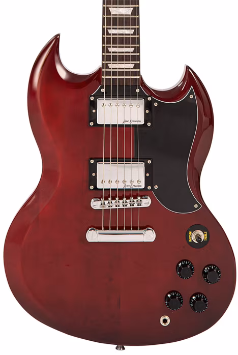 Vintage V69 Coaster Pack Cherry - E-Gitarre set