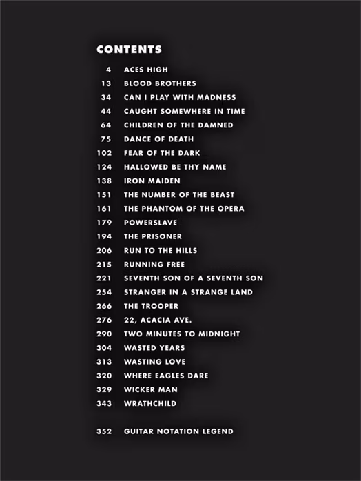 MS Iron Maiden - Guitar TAB - Gitarrennoten