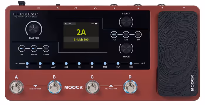Mooer GE150 PRO Li (ausgepackt) - Gitarren-Multieffekt