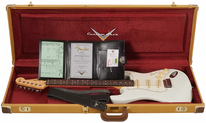 Fender Custom Shop Jeff Beck Signature Stratocaster RW Olympic White - E-Gitarre