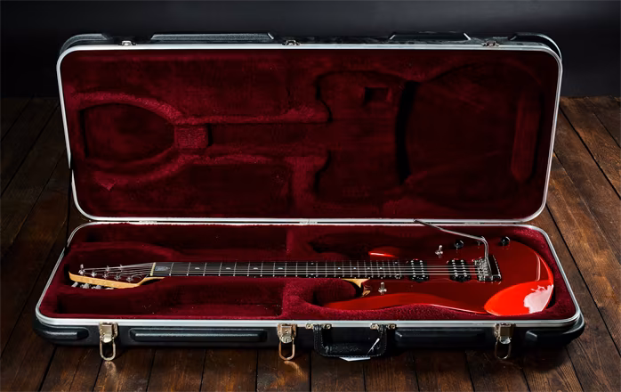 Music Man 2006 Petrucci Piezo JP7 Cardinal Red - E-Gitarre