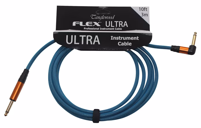 Tanglewood Flex Ultra Cable Ocean Blue 3 m Angled - Instrumentenkabel