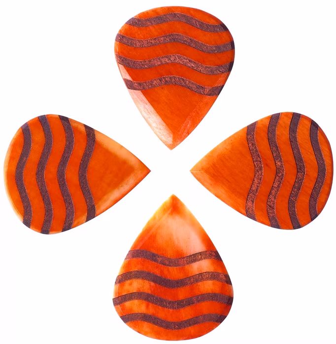 Timber Tones Jazzy Tones Max Orange Bone 4-Pack - Plektren