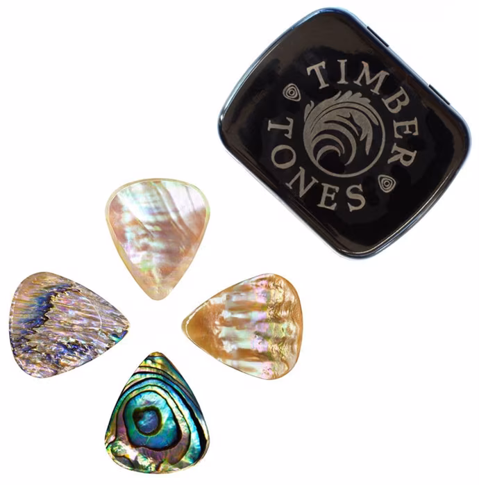 Timber Tones Abalone Tones Mixed 4-Pack Tin - Plektren