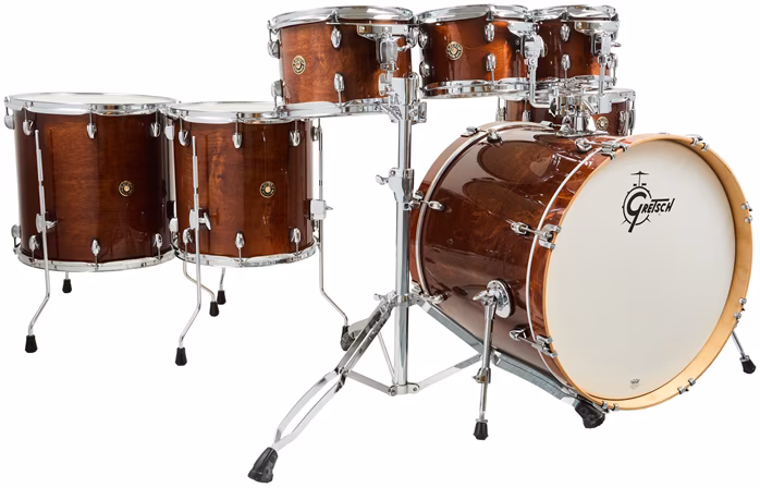 Gretsch Catalina Maple Walnut Glaze Rock Set 7 piece - Schlagzeug