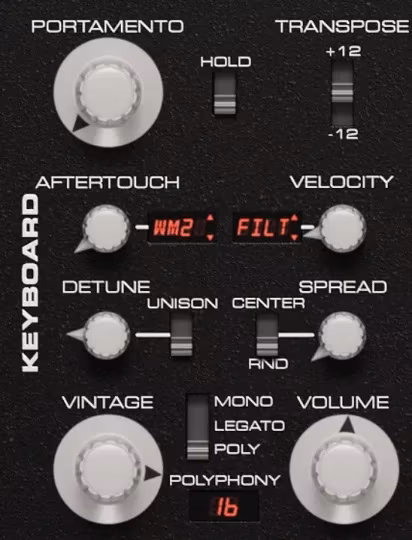 GFORCE Oberheim OB-1 - Software