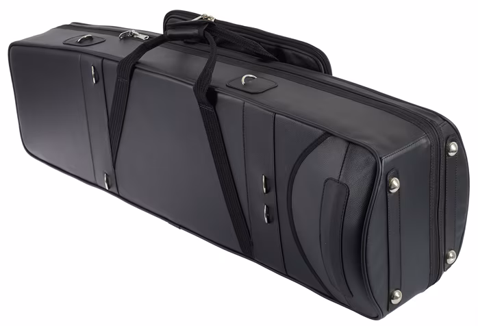 Marcus Bonna MB Double Trombone Case (Tenor and Alto), Black Leather - Case für zwei Posaunen