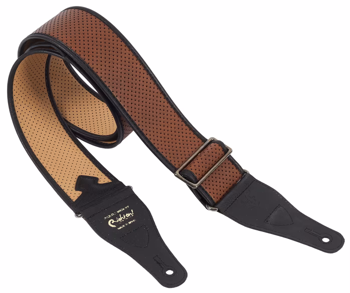 Furch Brown Perforated Leather Strap - Gitarrengurt