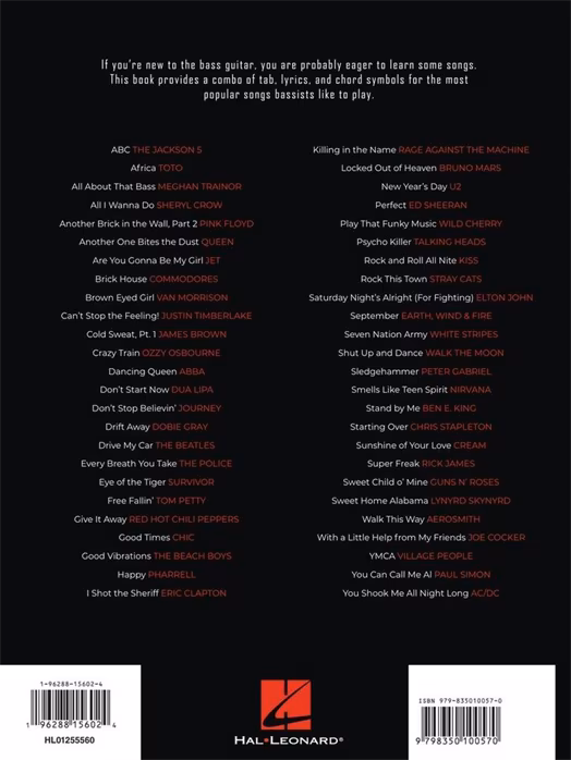 MS Next First 50 Songs You Should Play on Bass - Bass-Schule für Anfänger