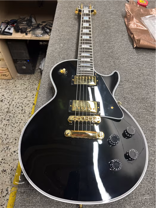 Gibson Custom Shop Les Paul Custom w/ Ebony Fingerboard Gloss Ebony (gebraucht) - E-Gitarre