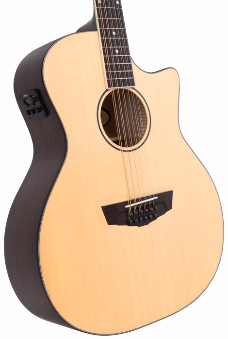 D'Angelico Premier Fulton LS Natural - Zwölfsaitige elektroakustische Gitarre