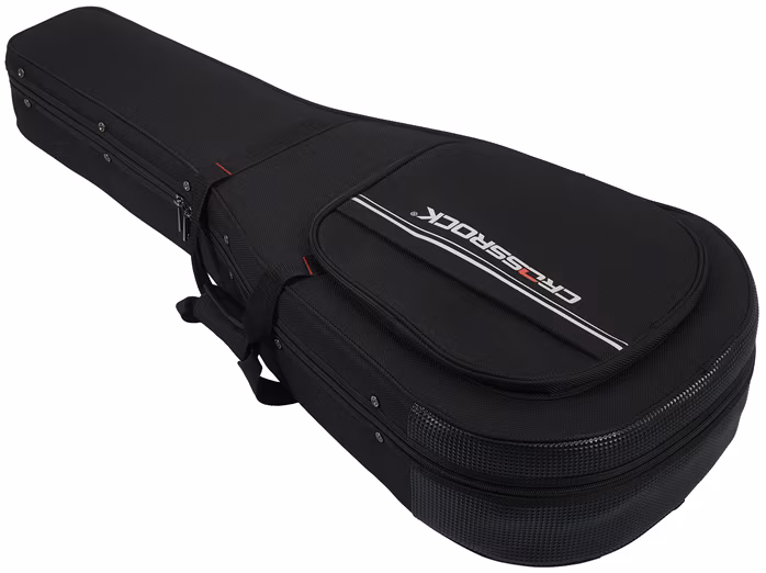 CrossRock CRP300DBK Black - Koffer für akustische Gitarre