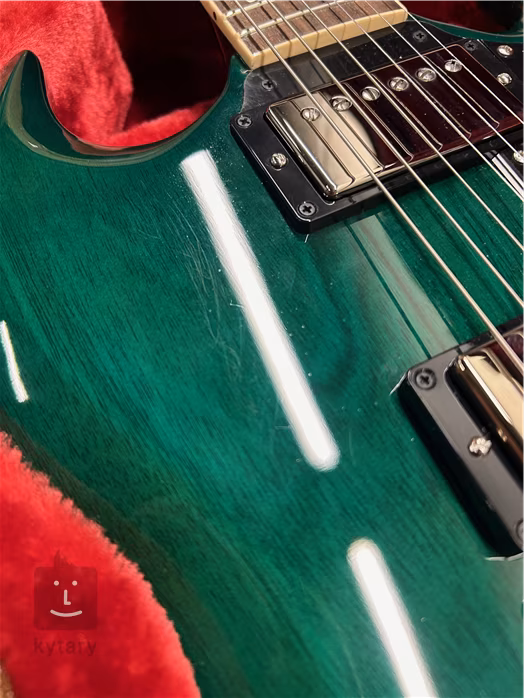 Gibson SG Standard 61 Stop Bar Translucent Teal (beschädigt) - E-Gitarre