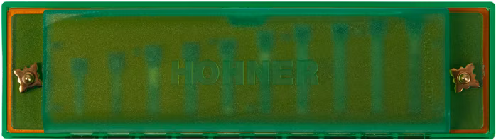 Hohner Translucent Harp C, green, hardcase - Mundharmonika
