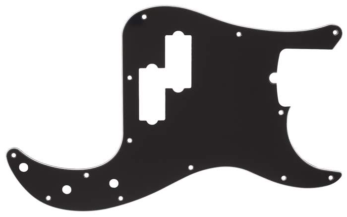 FENDER Pickguard, Precision Bass 13-Hole Mount, Black, 3-Ply