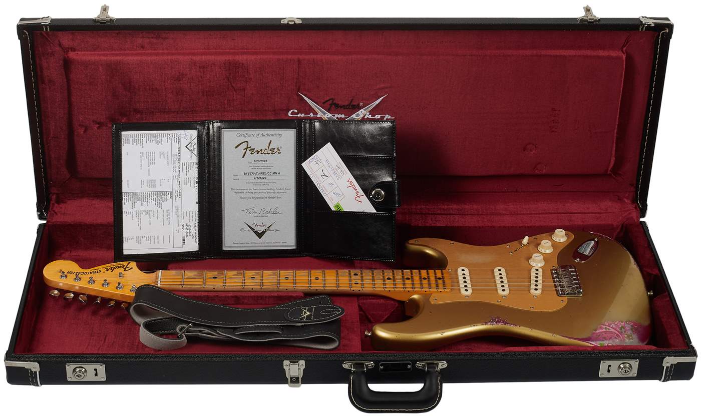 FENDER CUSTOM SHOP 69 Stratocaster Heavy Relic Aztec Gold over Paisley  E-Gitarre | Kytary.de