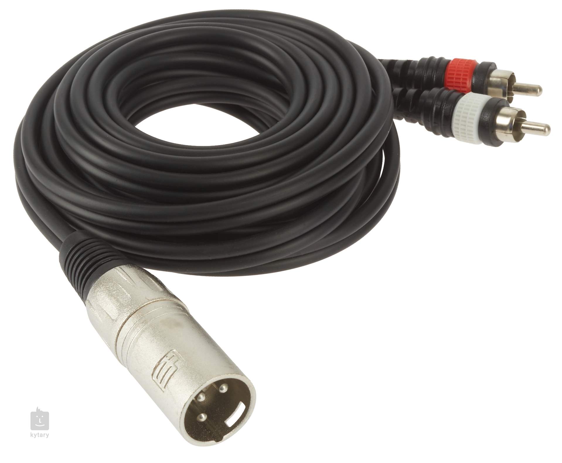 3 m Adam Hall Cables K3 YMCC 0300 Audiokabel XLR Stecker auf 2 x RCA Stecker 