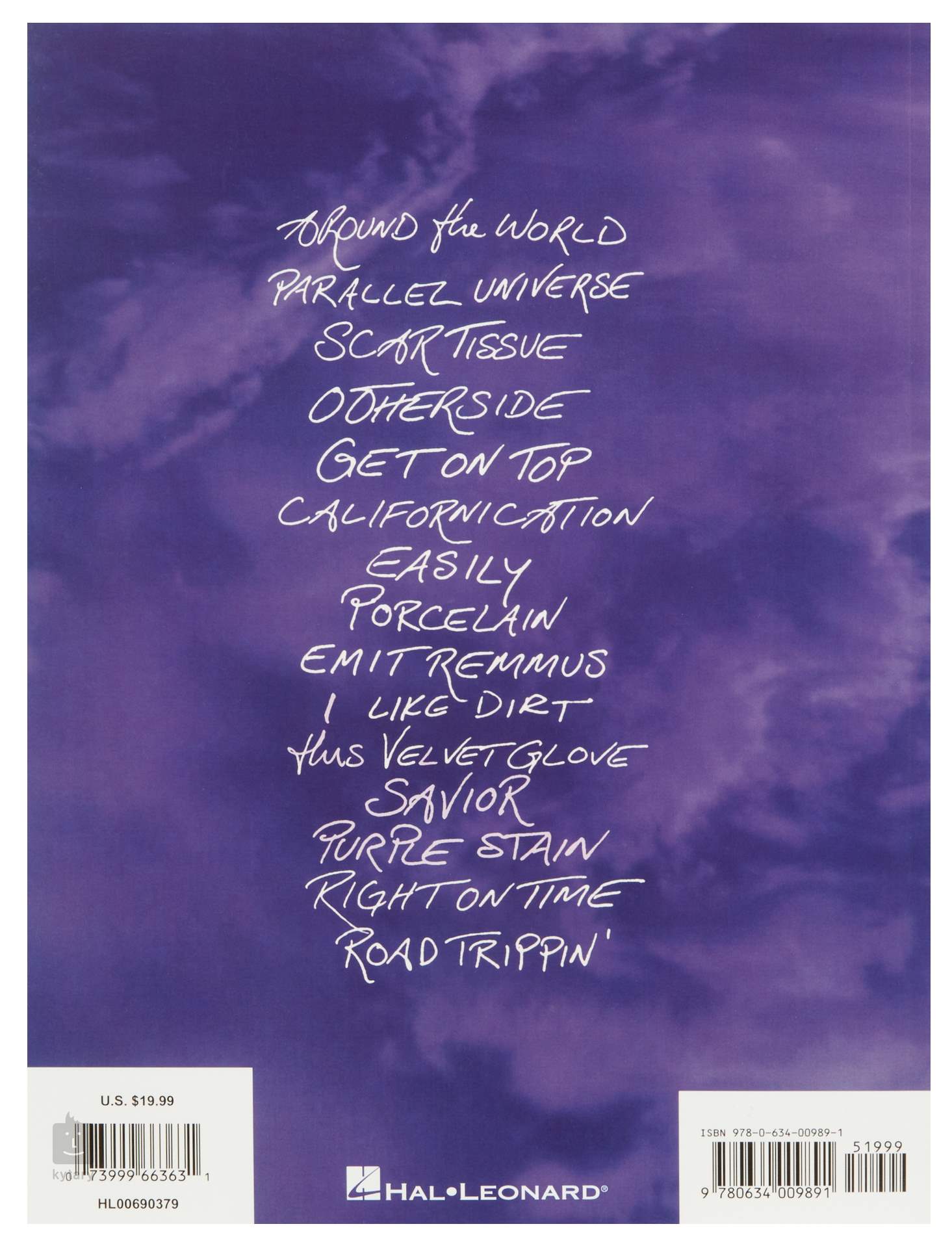 Ms Red Hot Chili Peppers Californication Songbuch