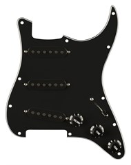 Fender Pre-Wired Strat Pickguard, Pure Vintage '65 w/RWRP Middle, Black 11 Hole PG